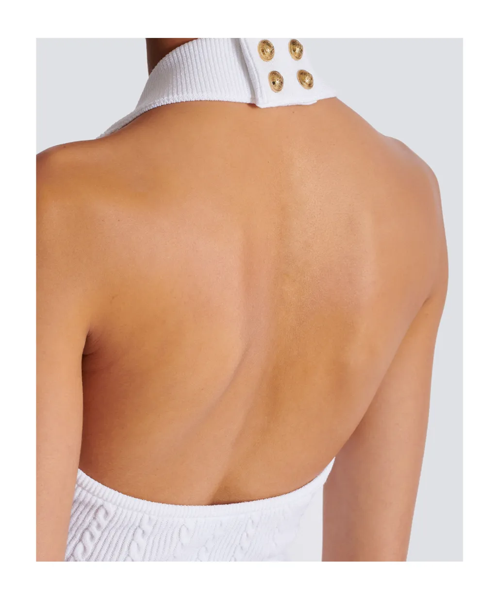 Cable-Knit Openback Top