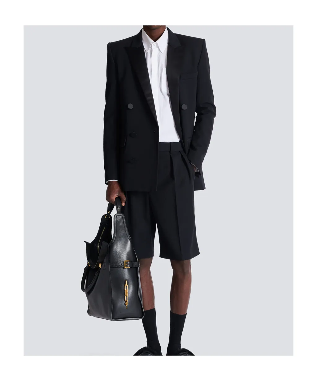 Grain De Poudre Pleated Bermuda Shorts