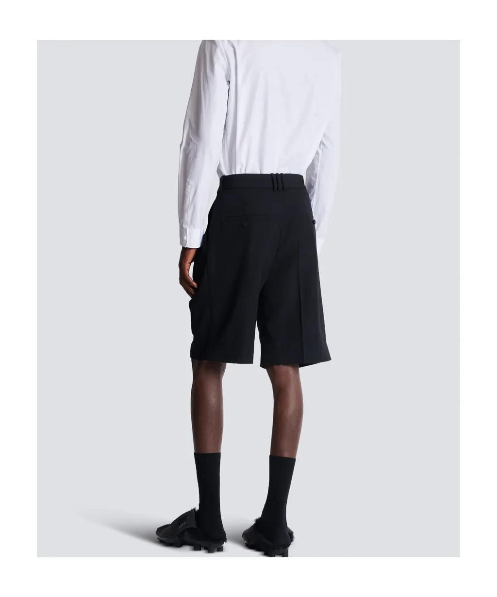 Grain De Poudre Pleated Bermuda Shorts