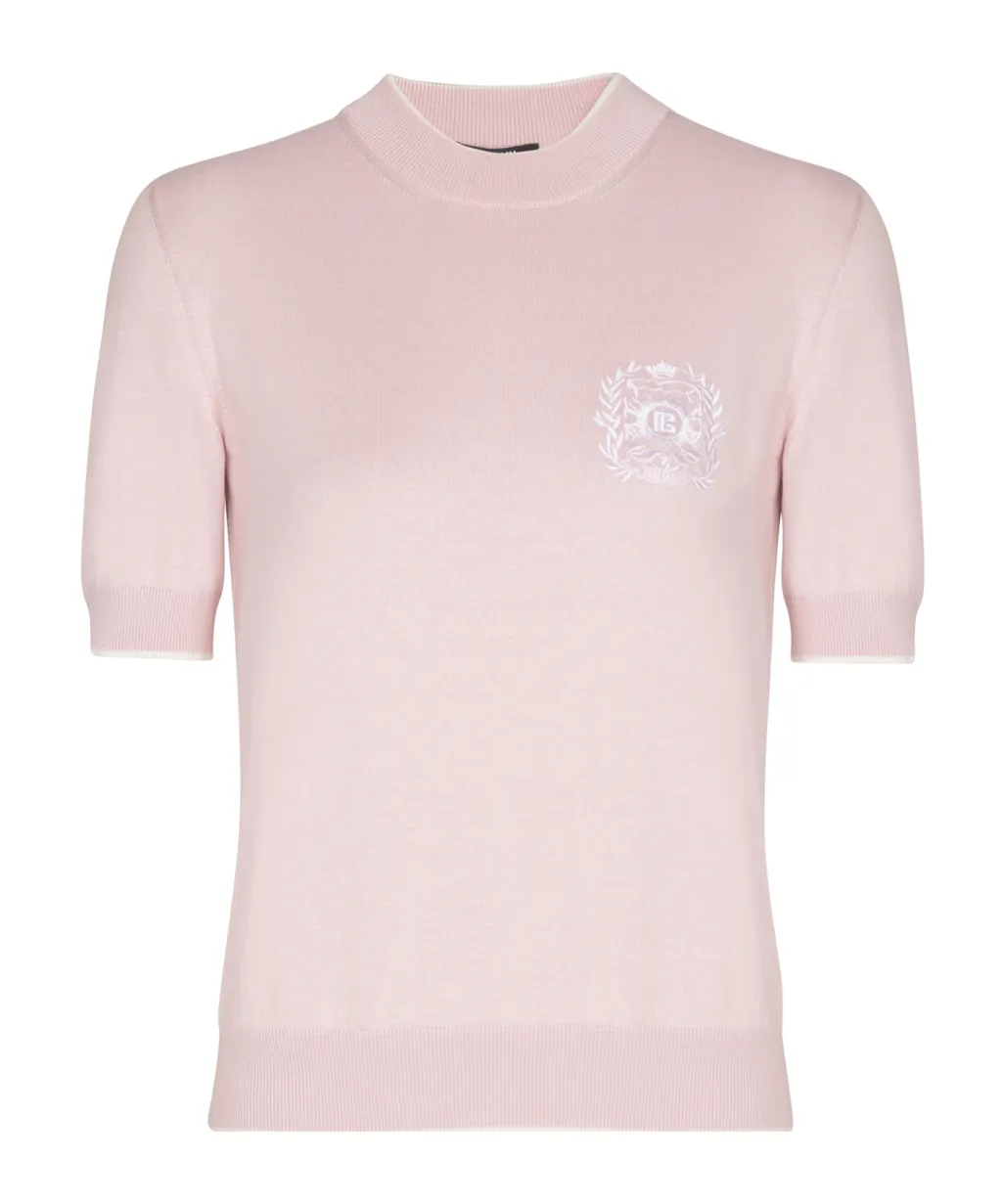EmblÈMe-Embroidered Knit Top