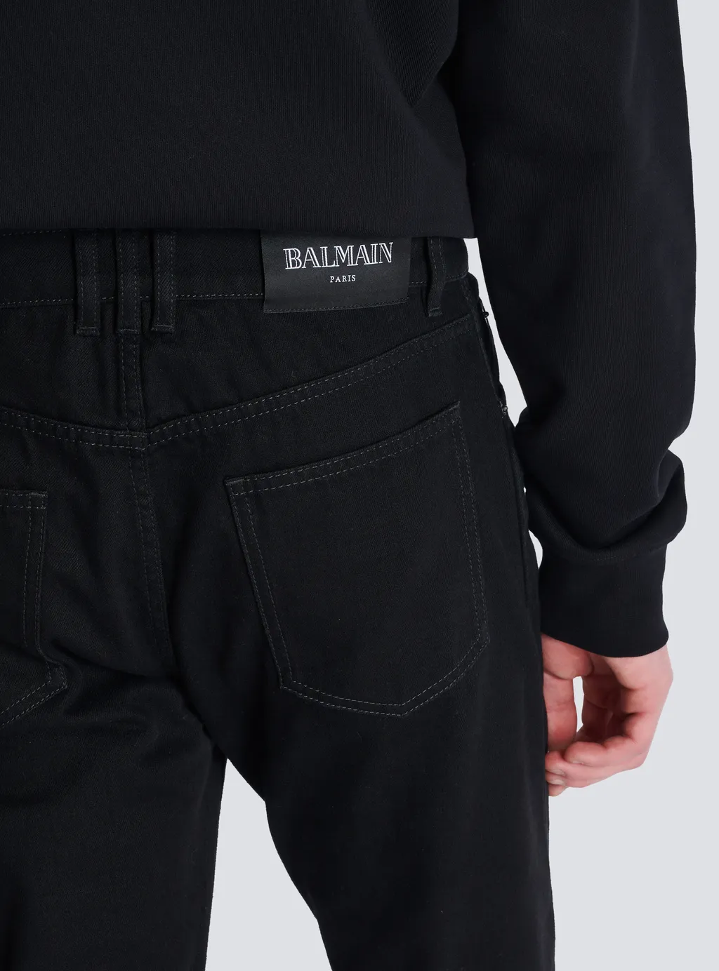 Logo Patch Belt-Looped Jeans