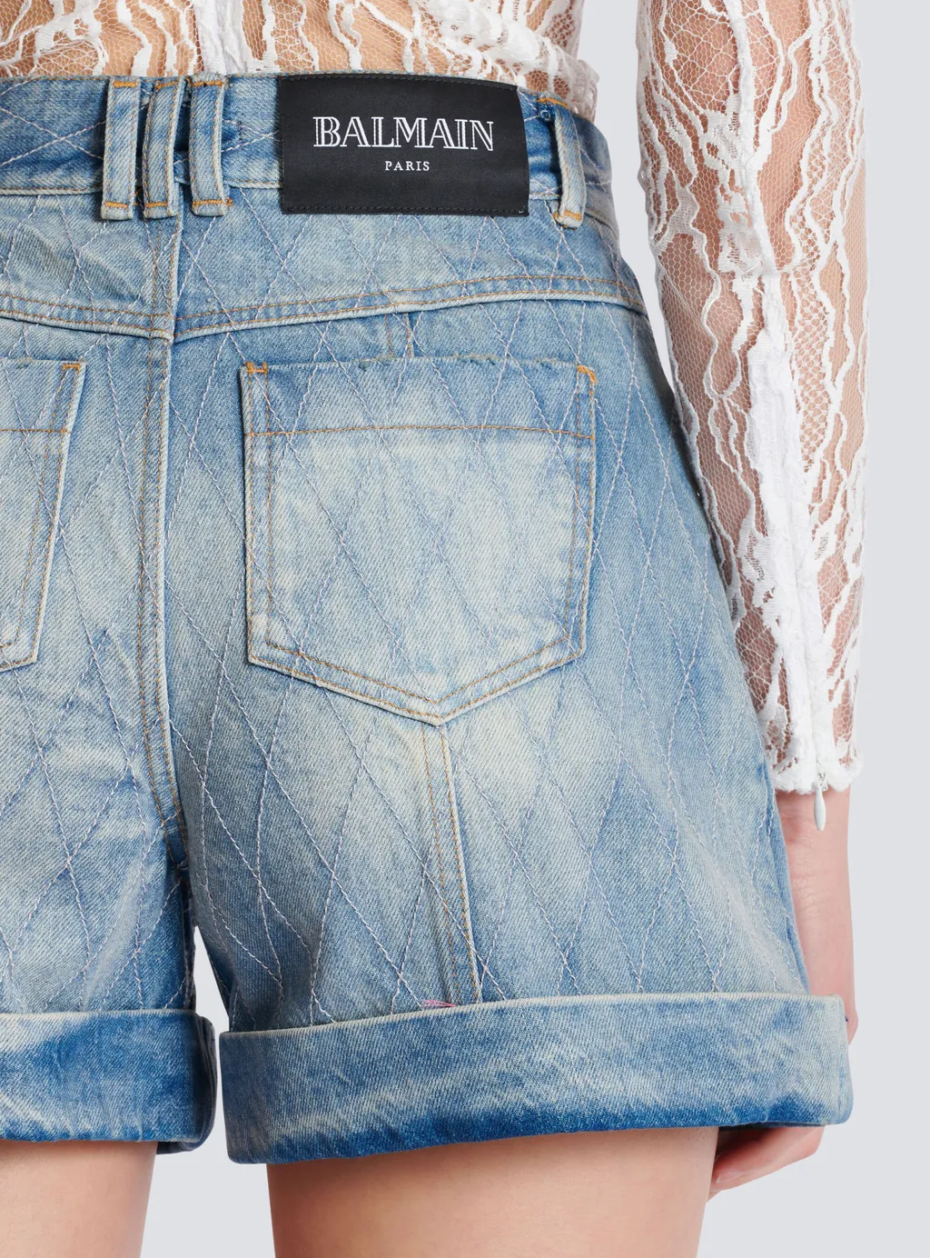 Short Diamond Denim Shorts