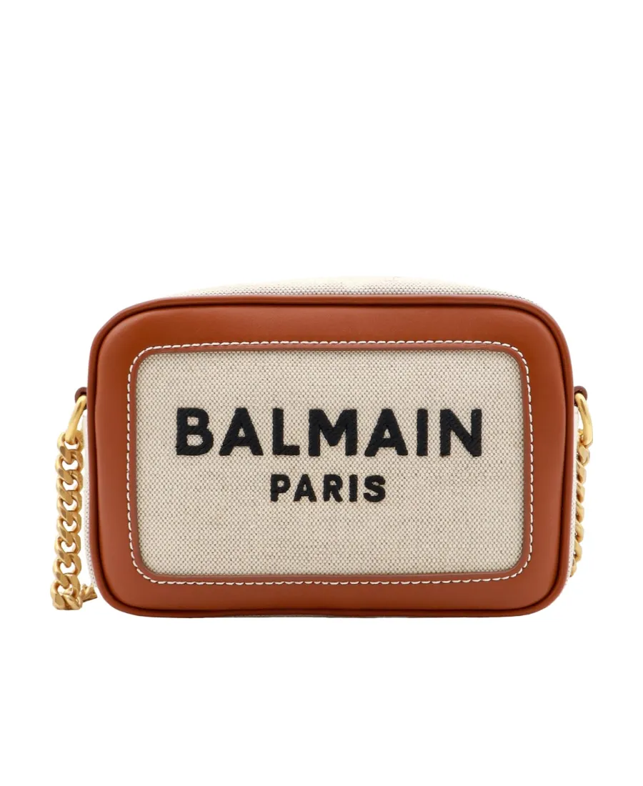 Logo Embroidered Zipped Shoulder Bag