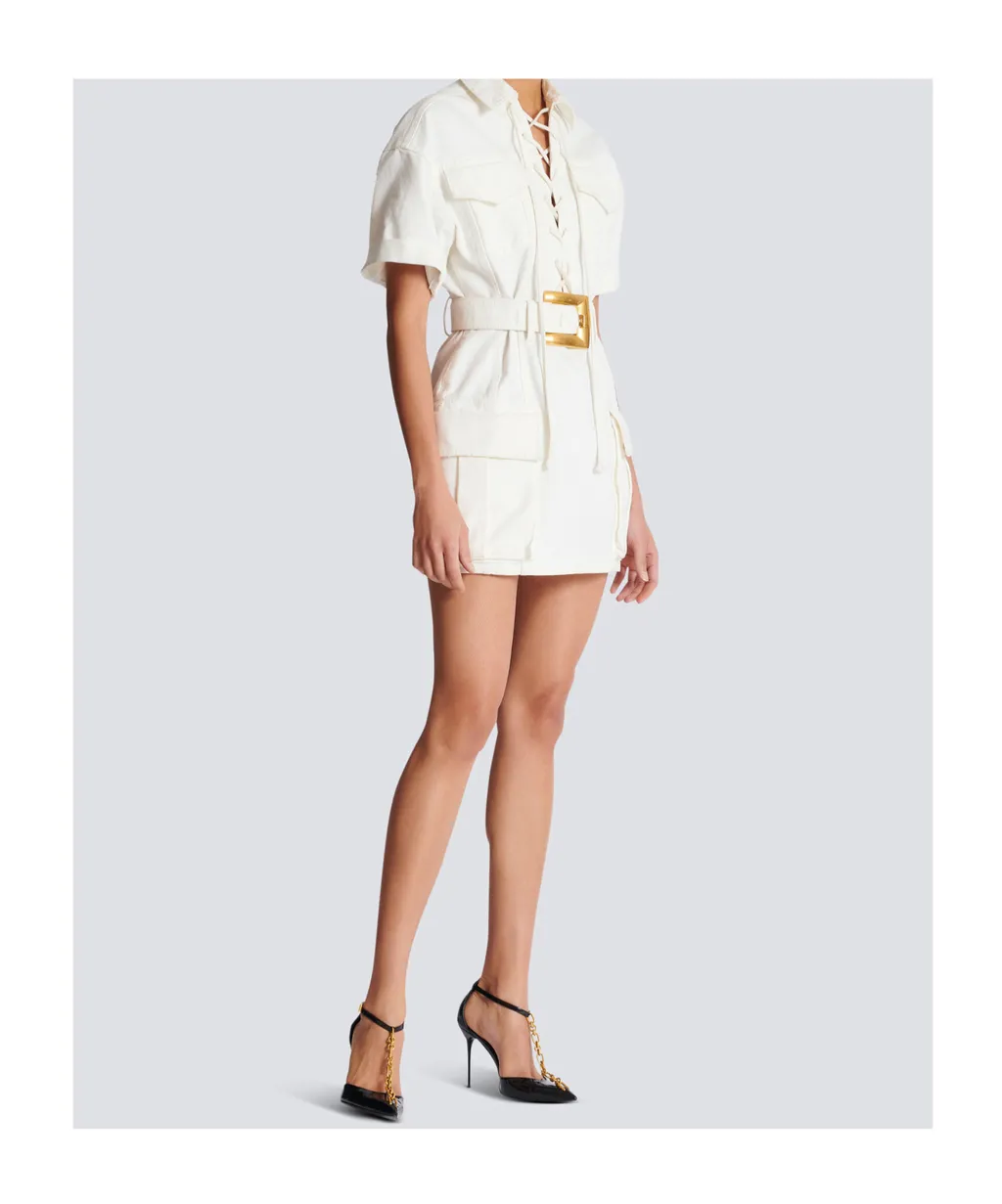 Short Lace-Up Dress