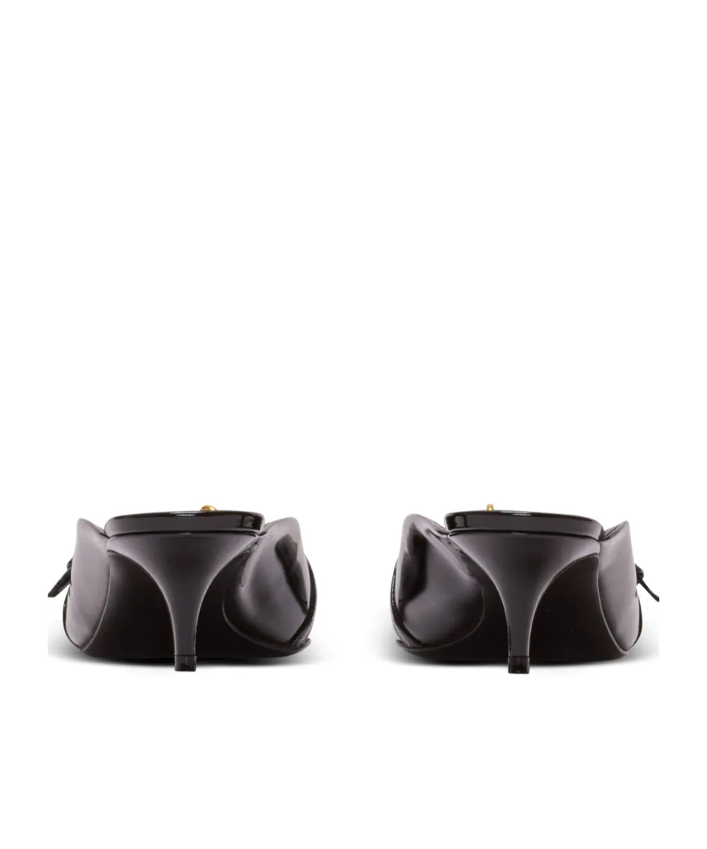 Sync Patent Leather Mules With Pointed Toe