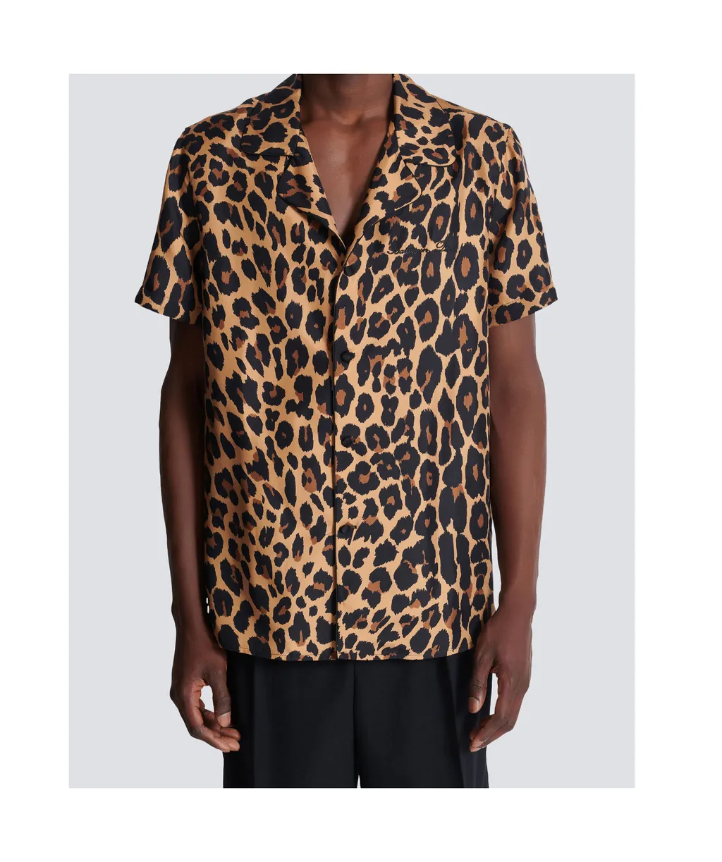 Leopard Print Pyjama Shirt