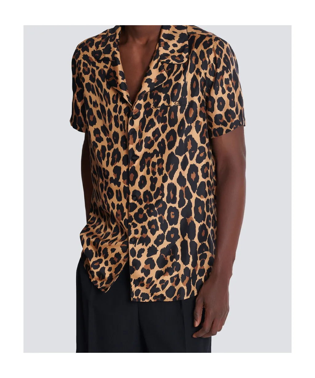 Leopard Print Pyjama Shirt