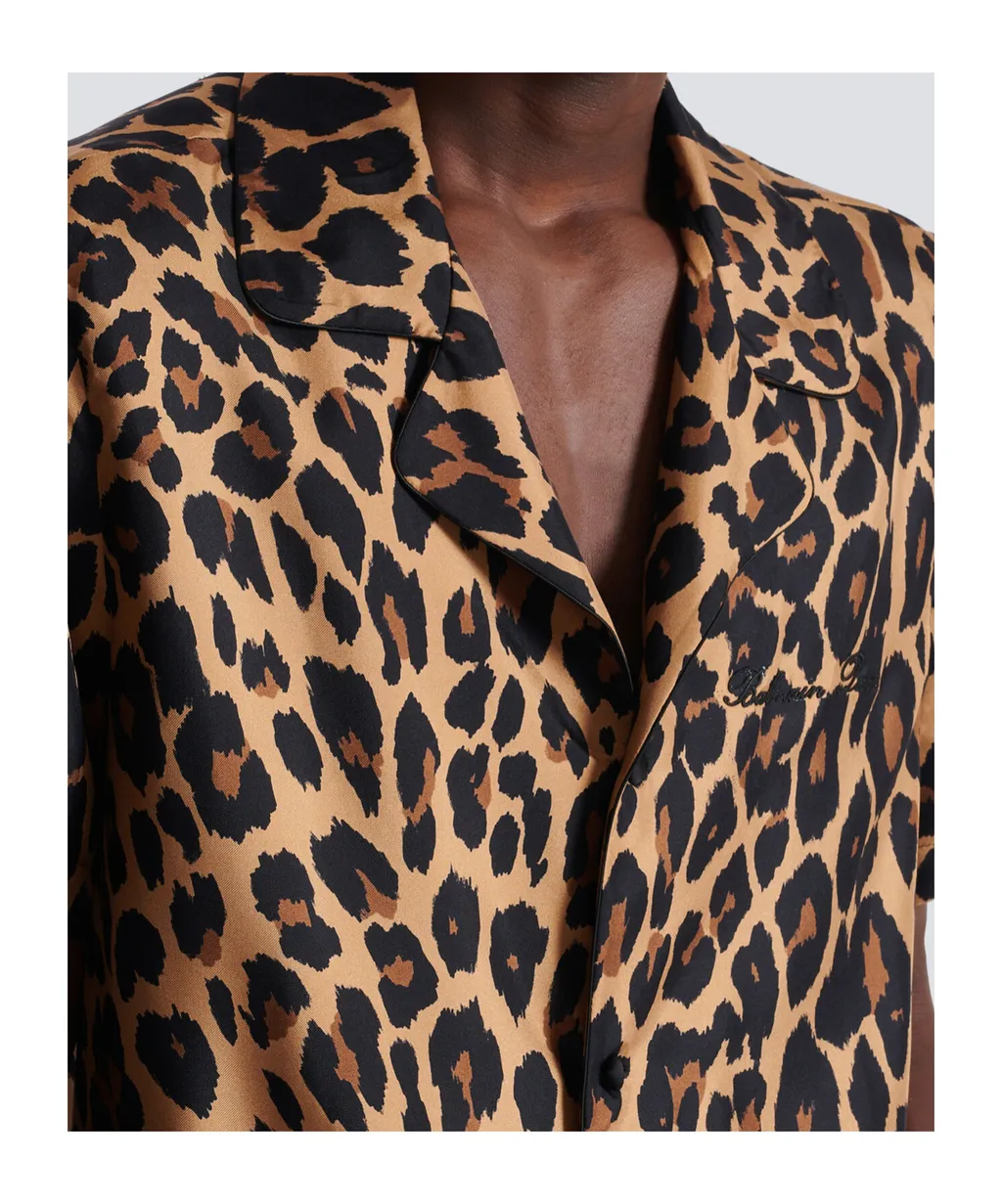 Leopard Print Pyjama Shirt