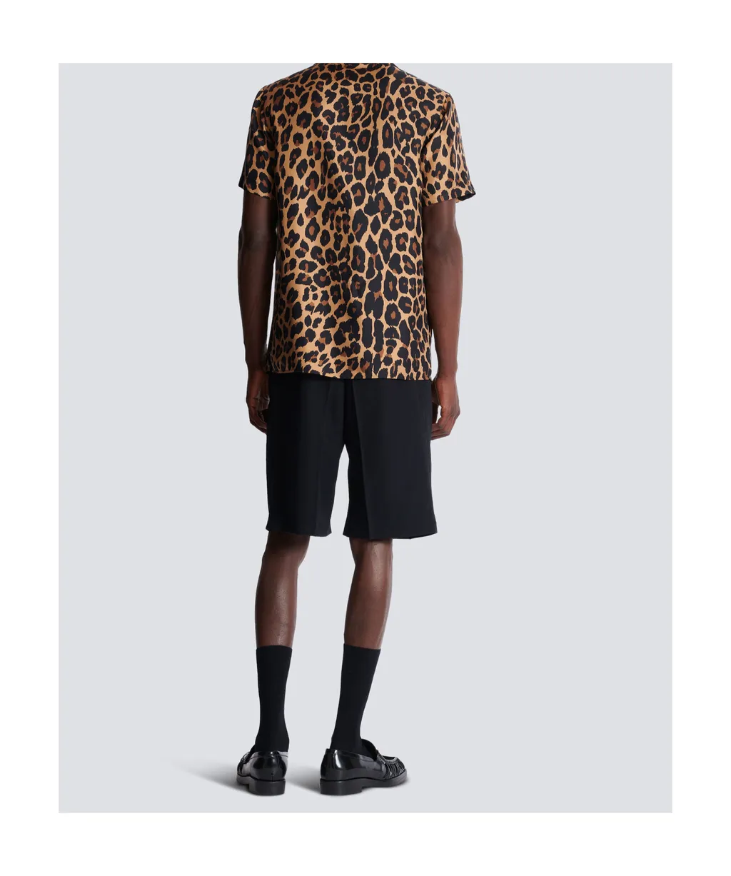 Leopard Print Pyjama Shirt