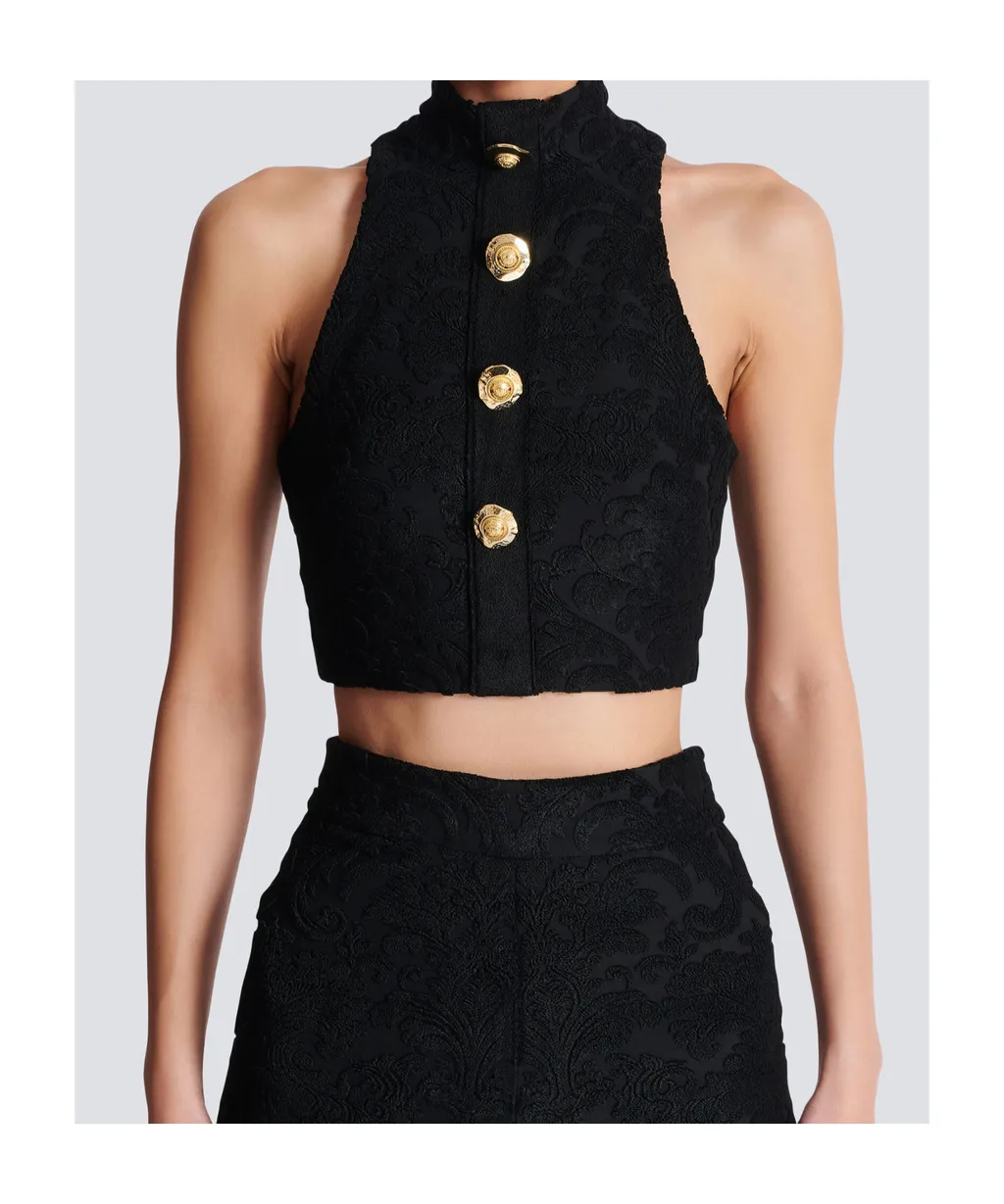 Baroque Patterned Sleeveless Top