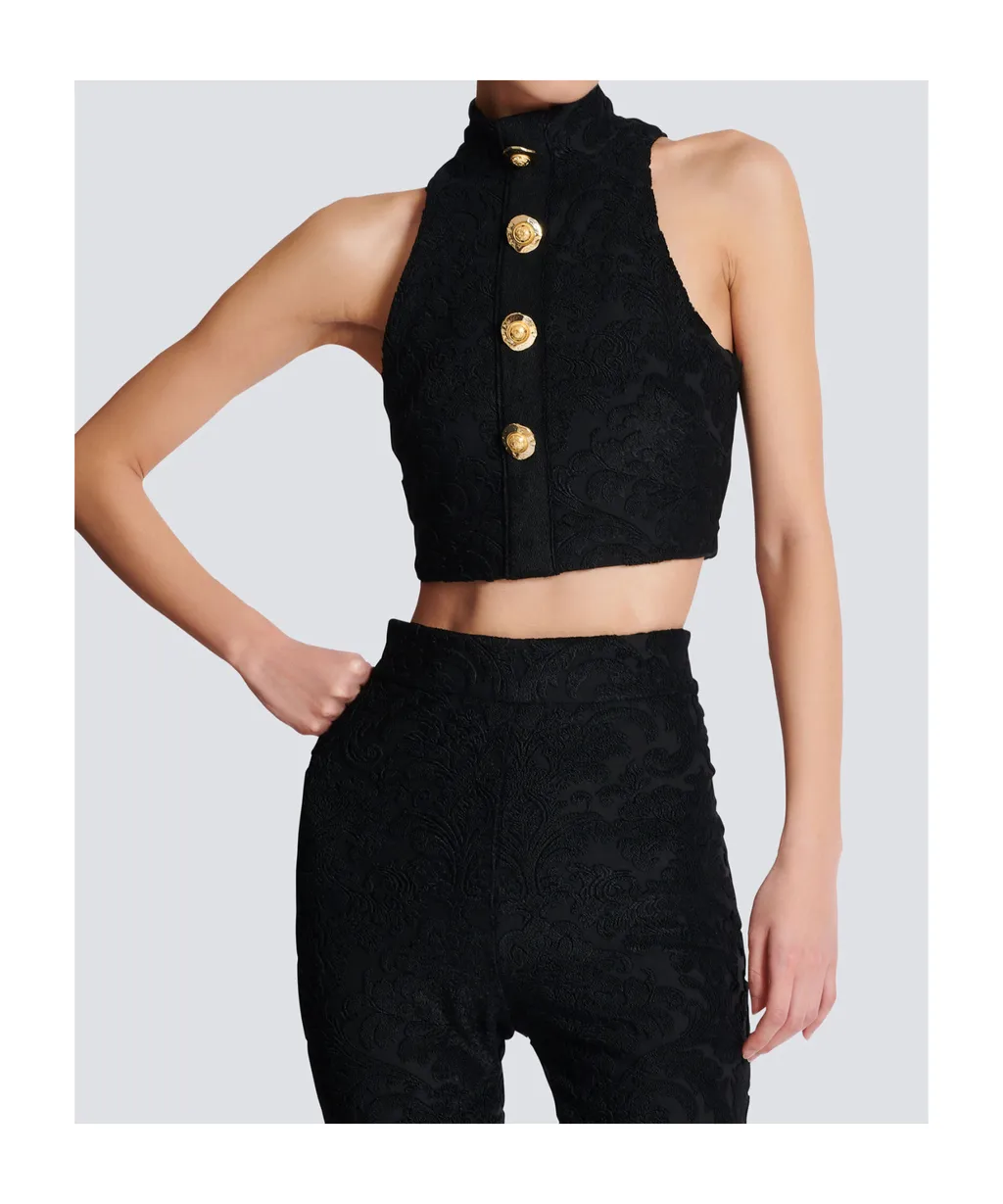 Baroque Patterned Sleeveless Top