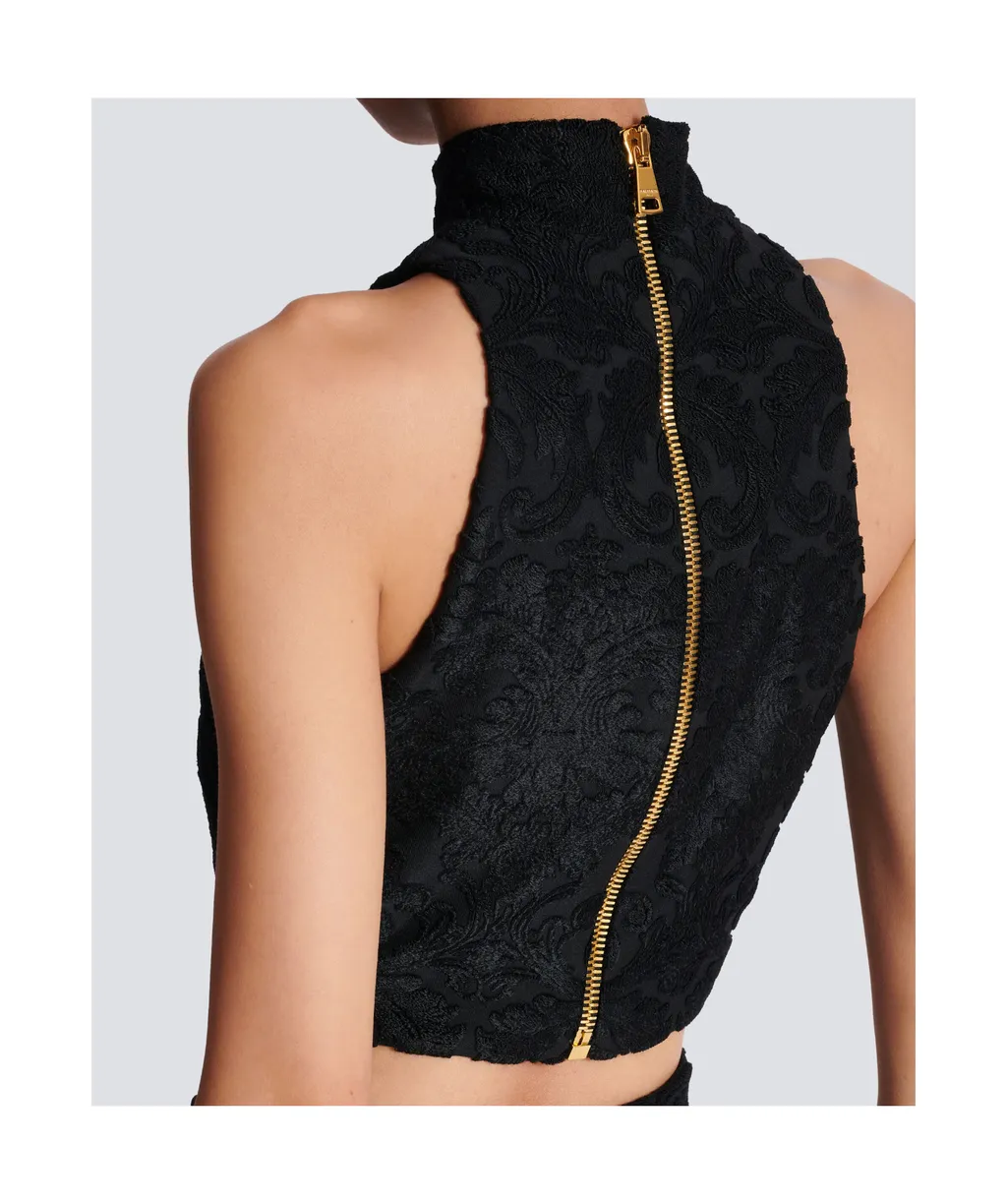 Baroque Patterned Sleeveless Top