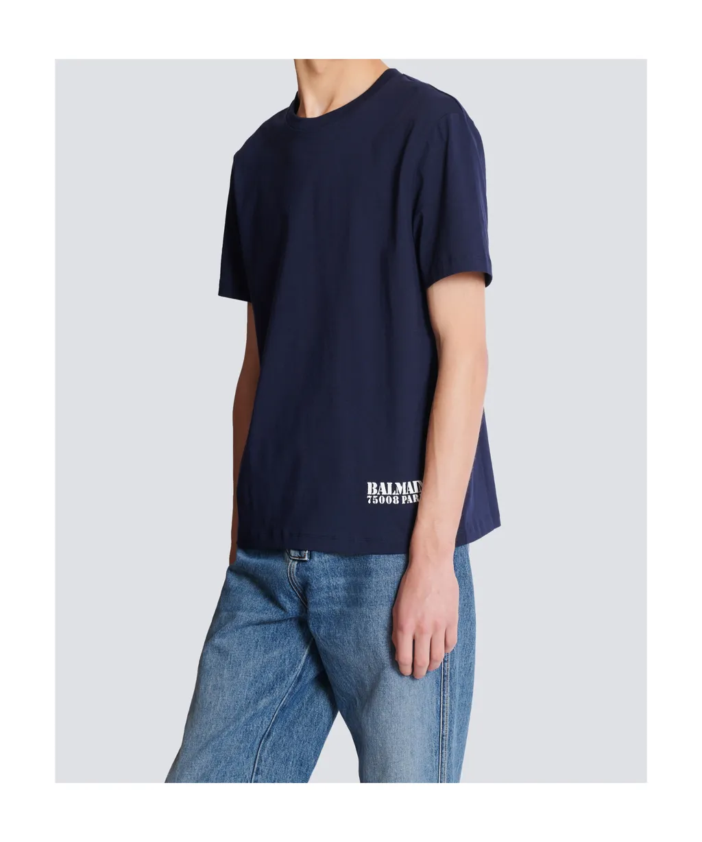 Small Balmain Stamp Printed T-Shirt