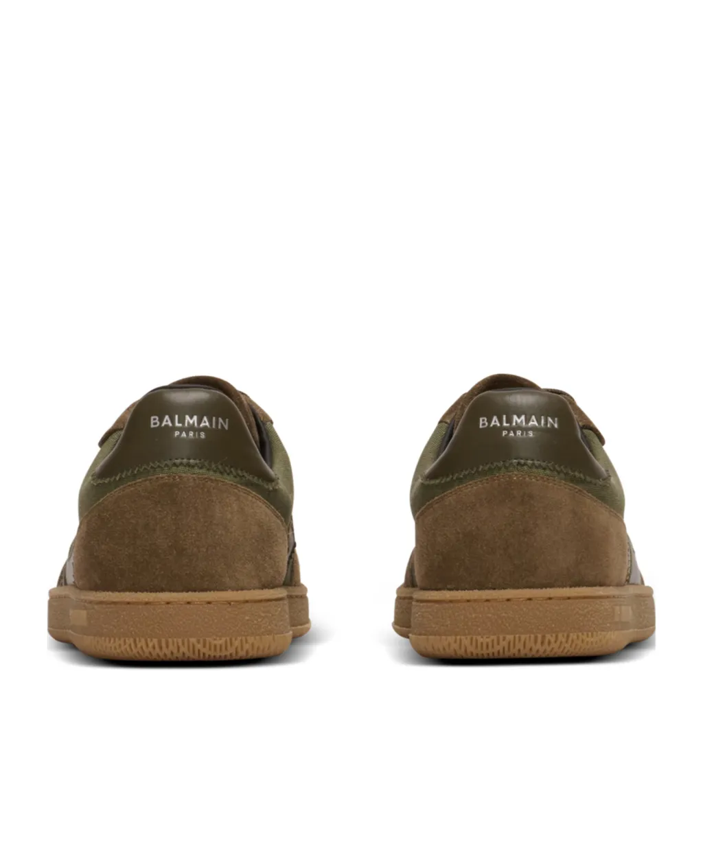 Leather And Canvas Swan Trainers