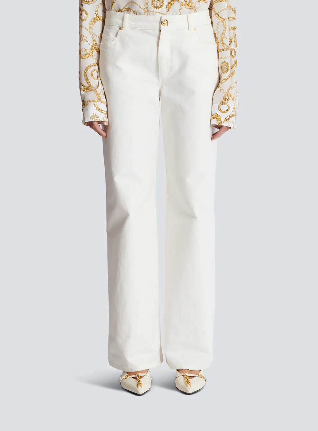 Plain Denim Straight-Fit Jeans
