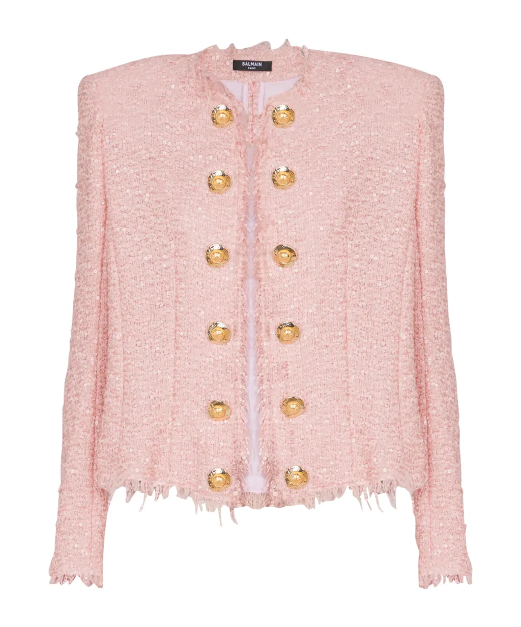 Sequin Embellished Long Sleeved Jacket