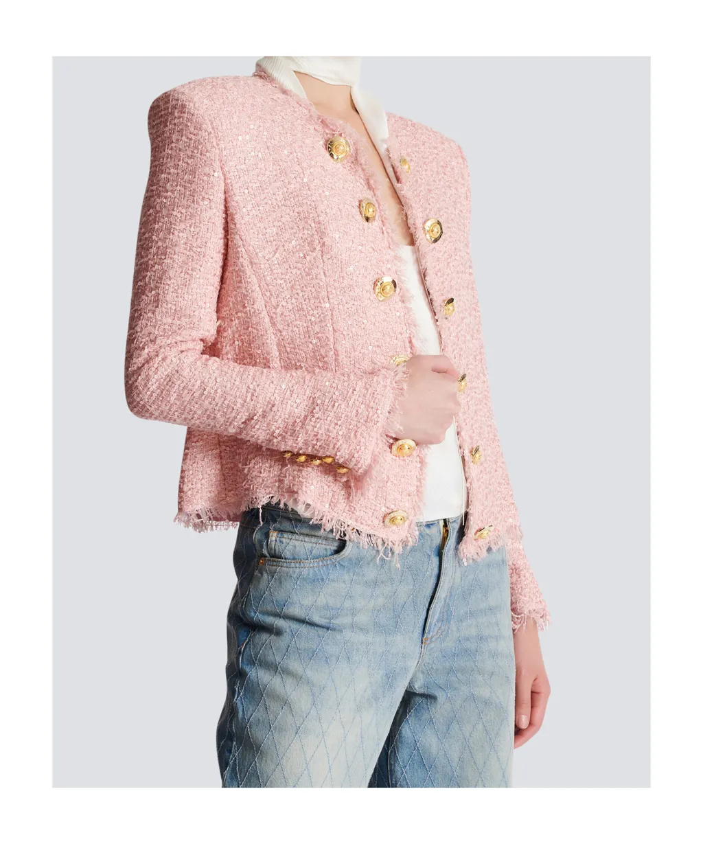 Sequin Embellished Long Sleeved Jacket