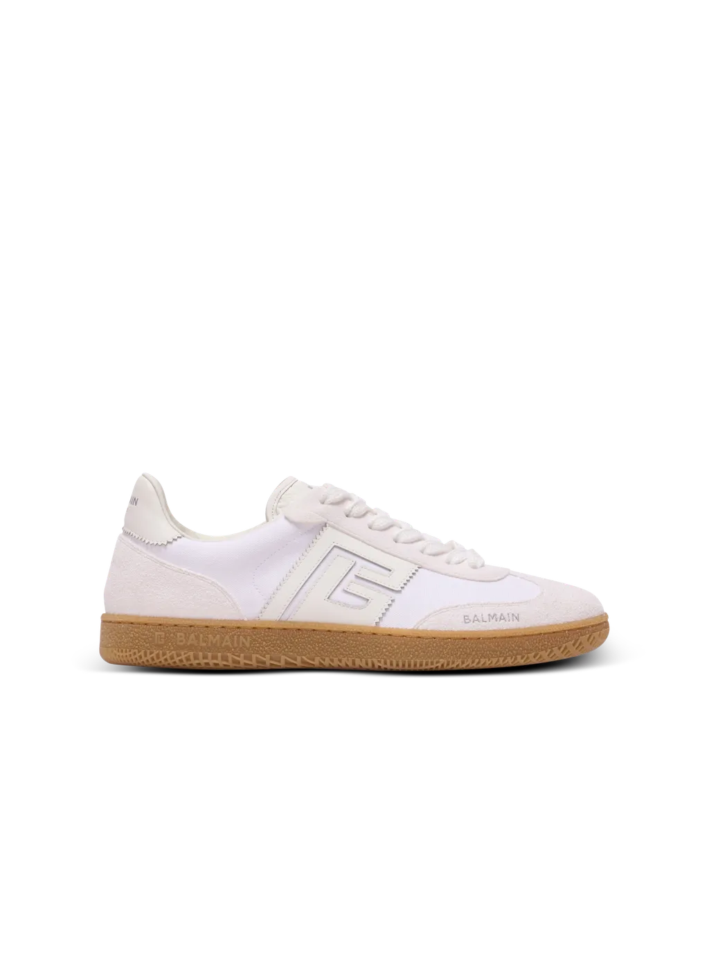 Leather And Canvas Swan Trainers