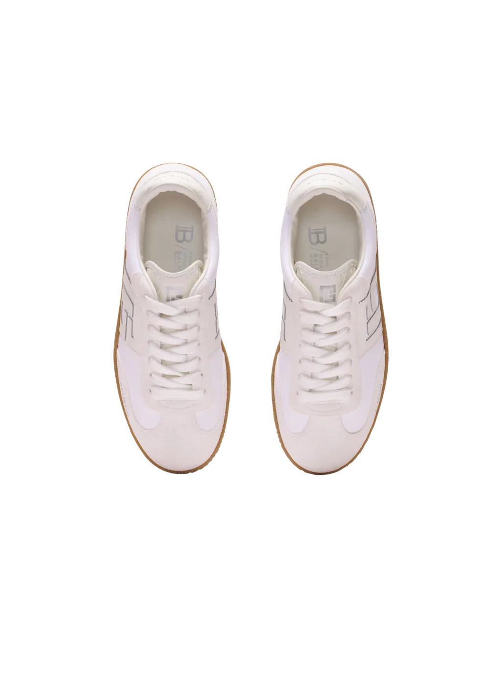 Leather And Canvas Swan Trainers