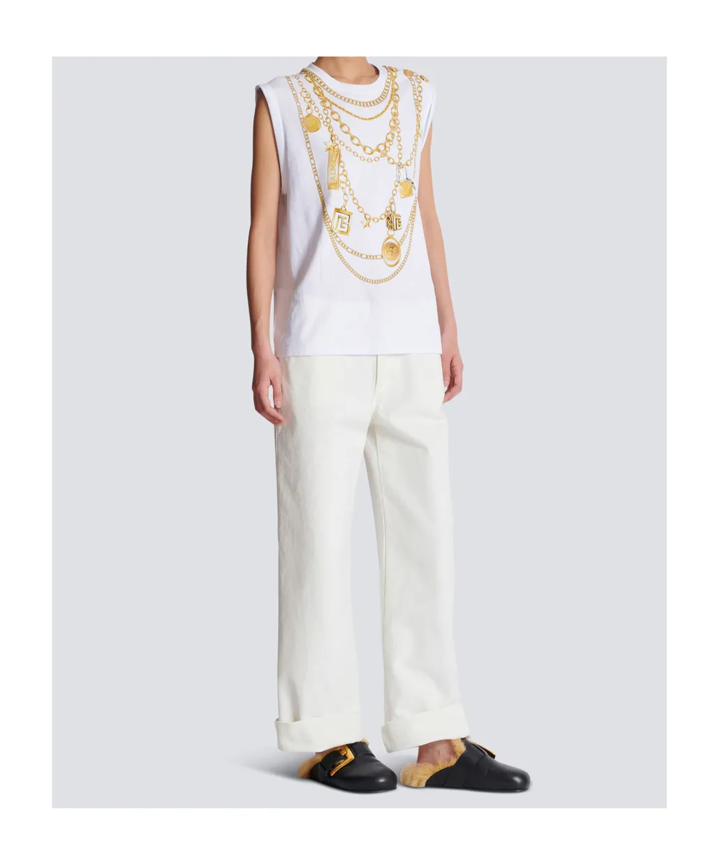 Collier Print Vest Top