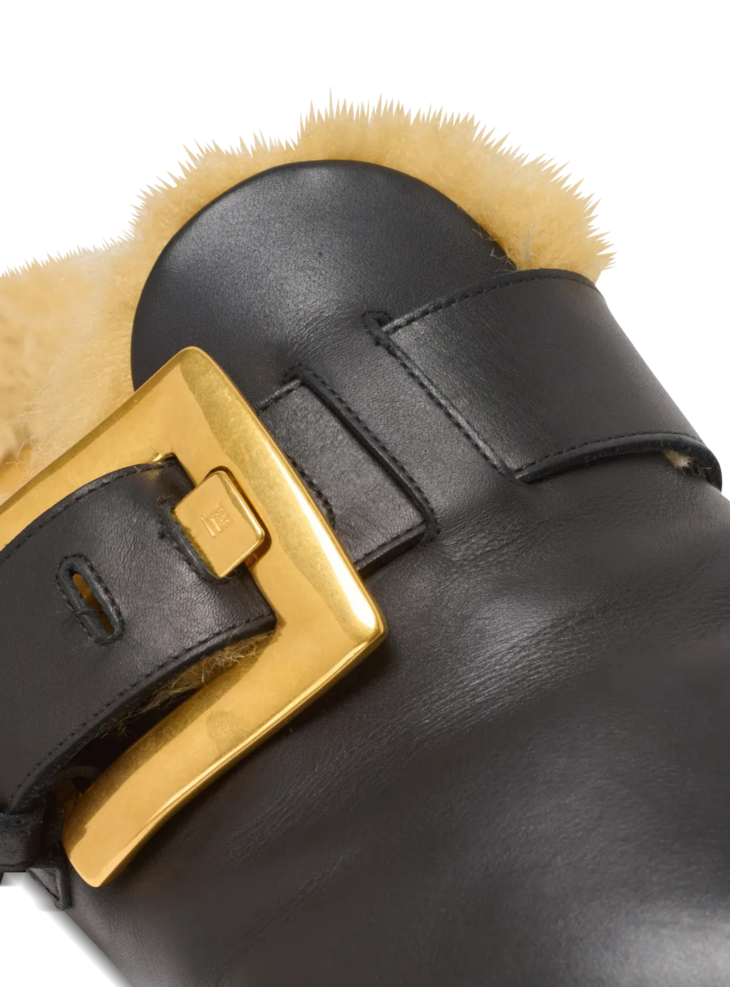 Faux Fur-Lined Mules