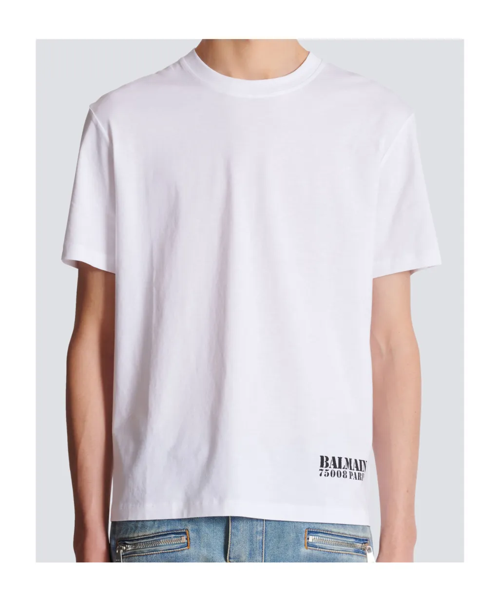 Small Balmain Stamp Printed T-Shirt