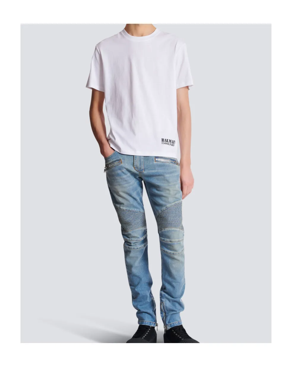 Small Balmain Stamp Printed T-Shirt