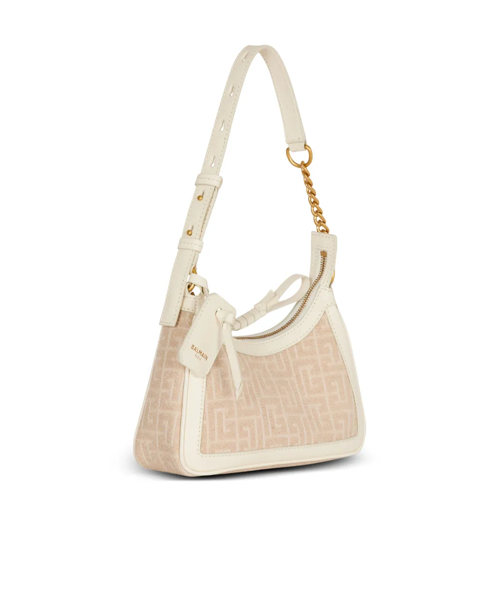 B-Army Shoulder Bag In Monogrammed Jacquard Canvas And Leather
