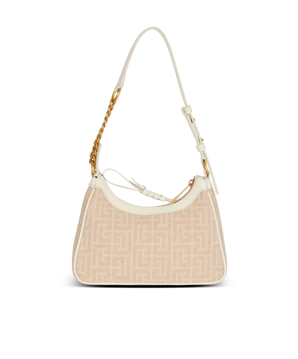 B-Army Shoulder Bag In Monogrammed Jacquard Canvas And Leather