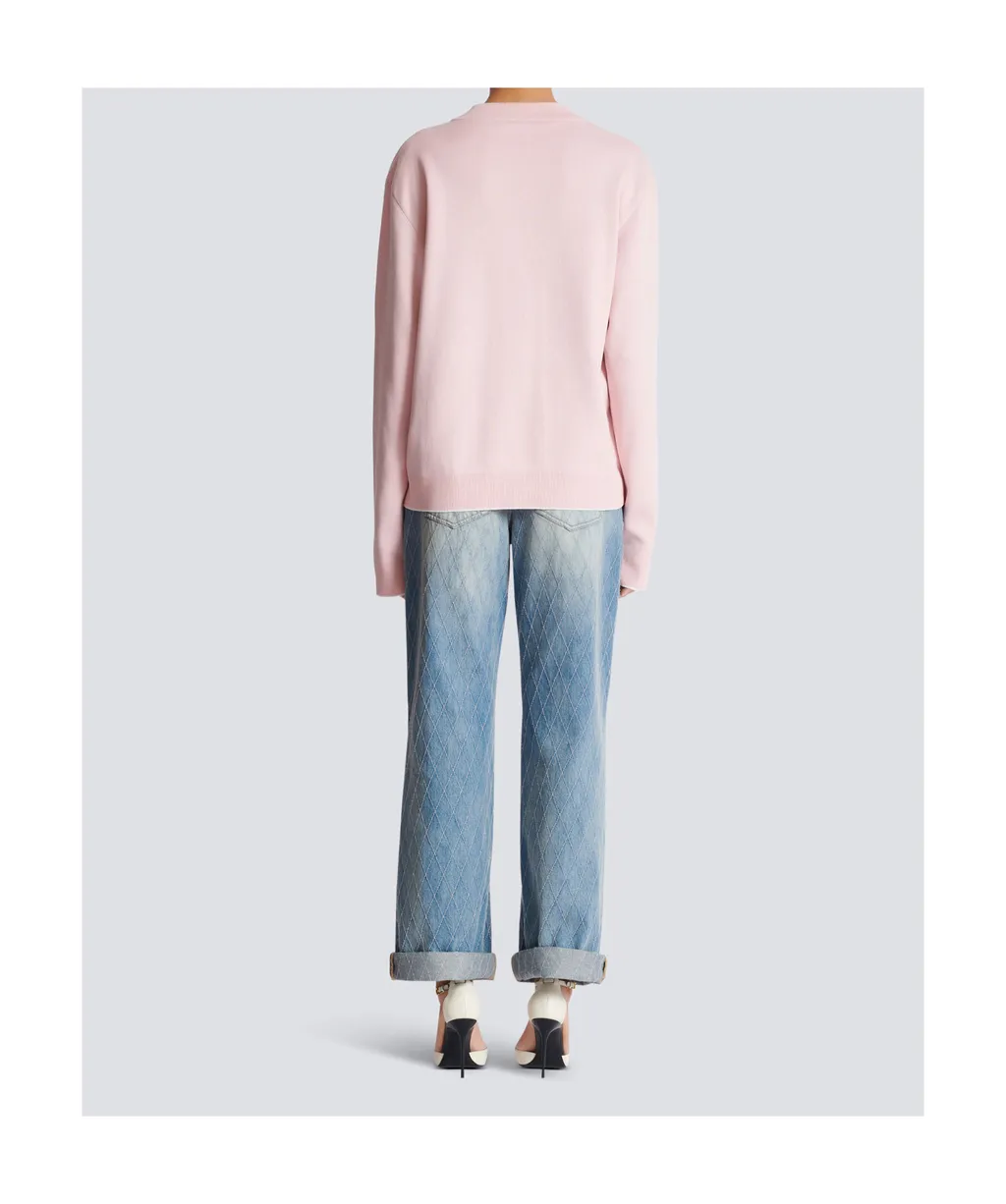 EmblÈMe-Embroidered Knit Cardigan
