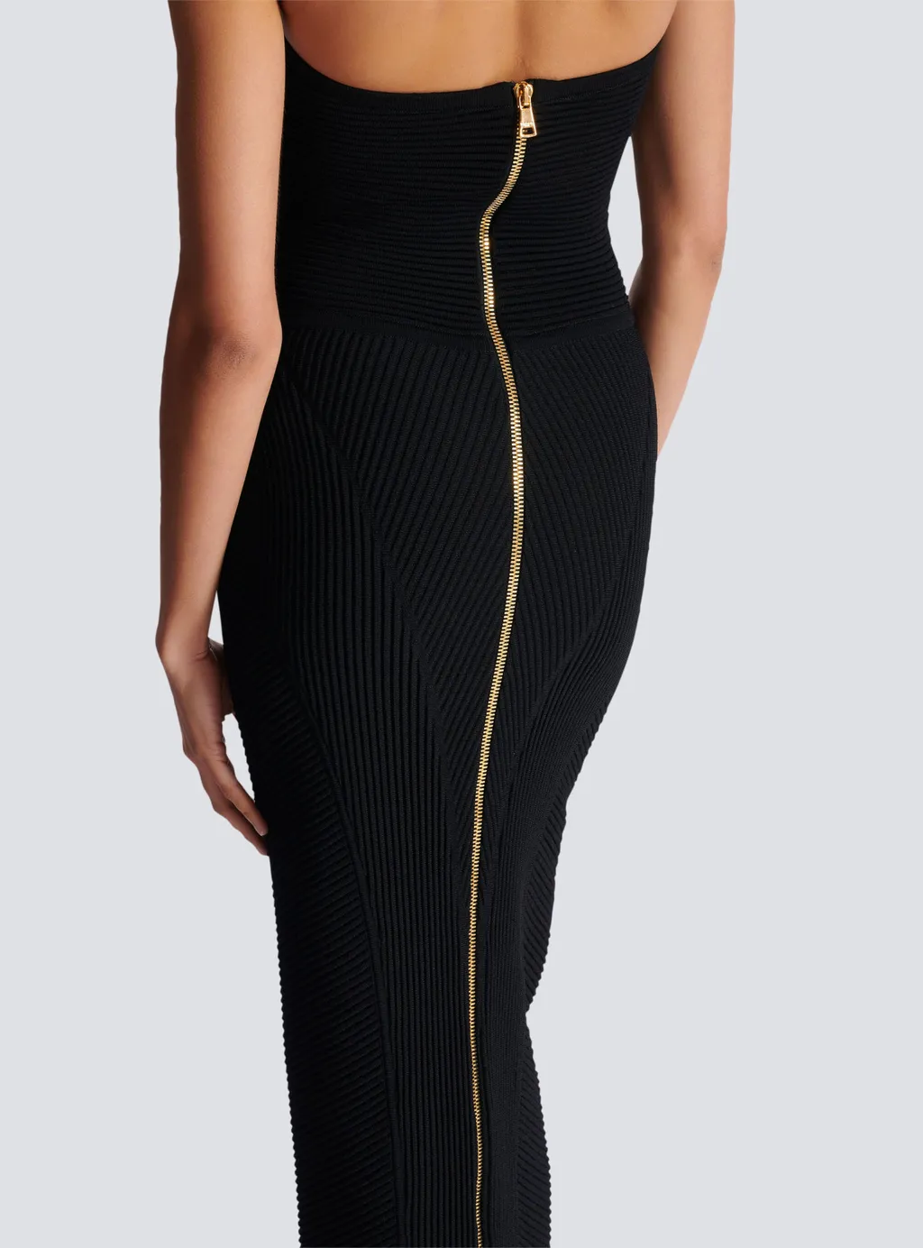Long Strapless Knit Dress