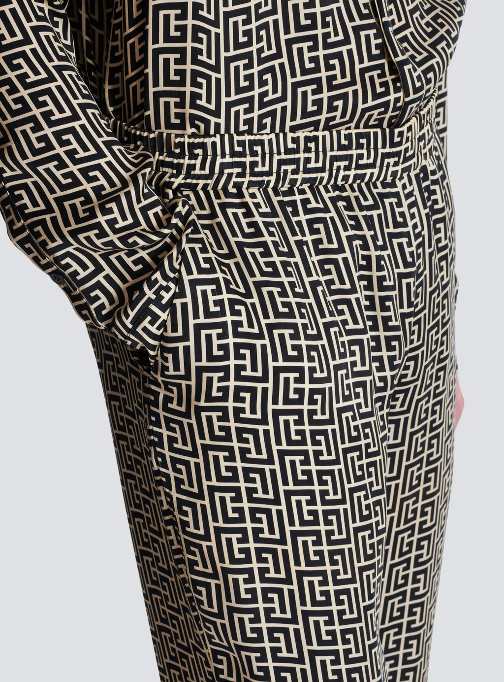 Monogrammed Flowing Trousers