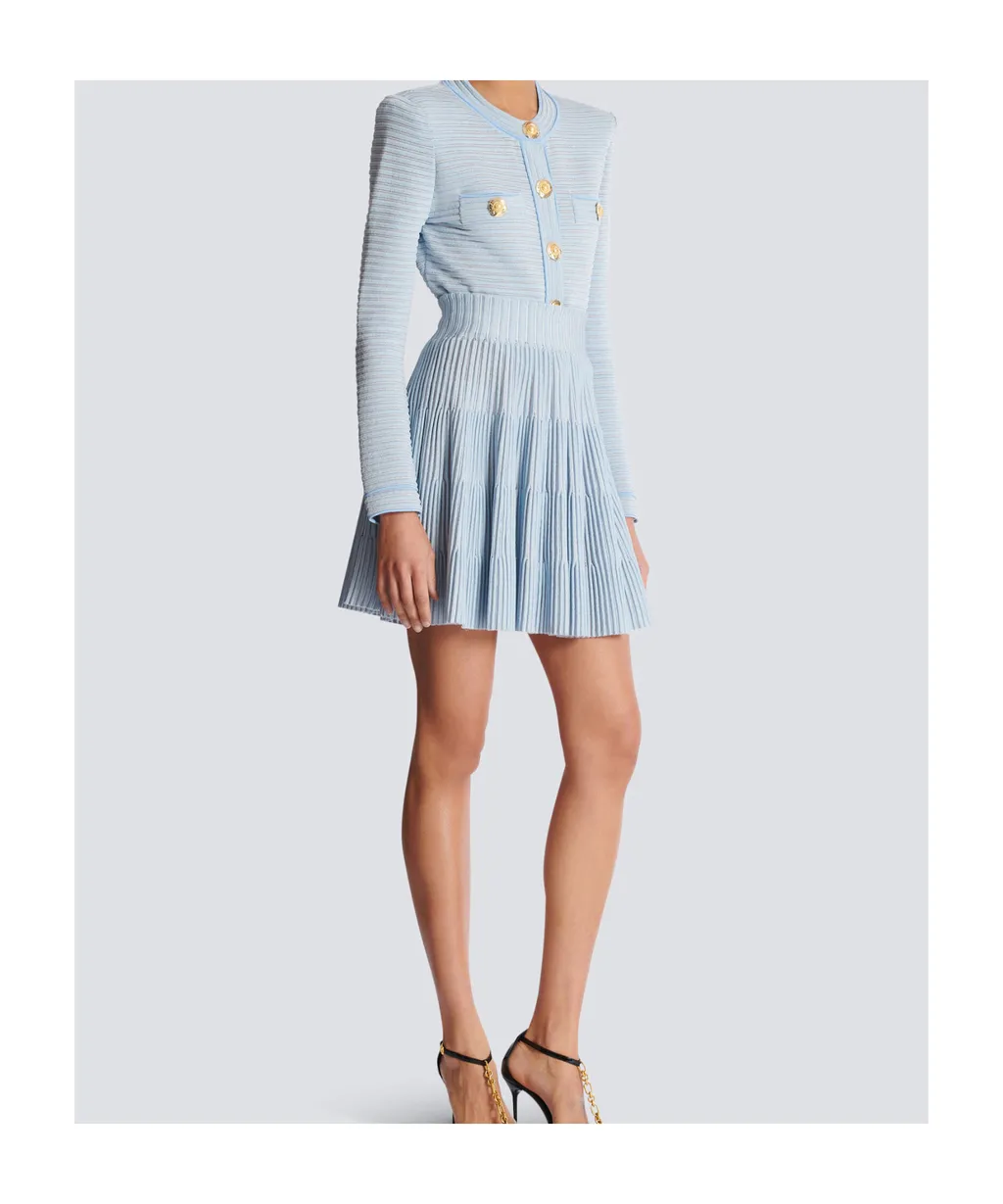 A-Line Textured Knit Skirt