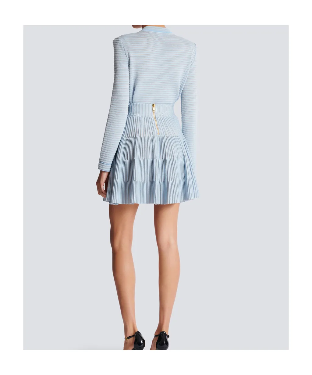 A-Line Textured Knit Skirt