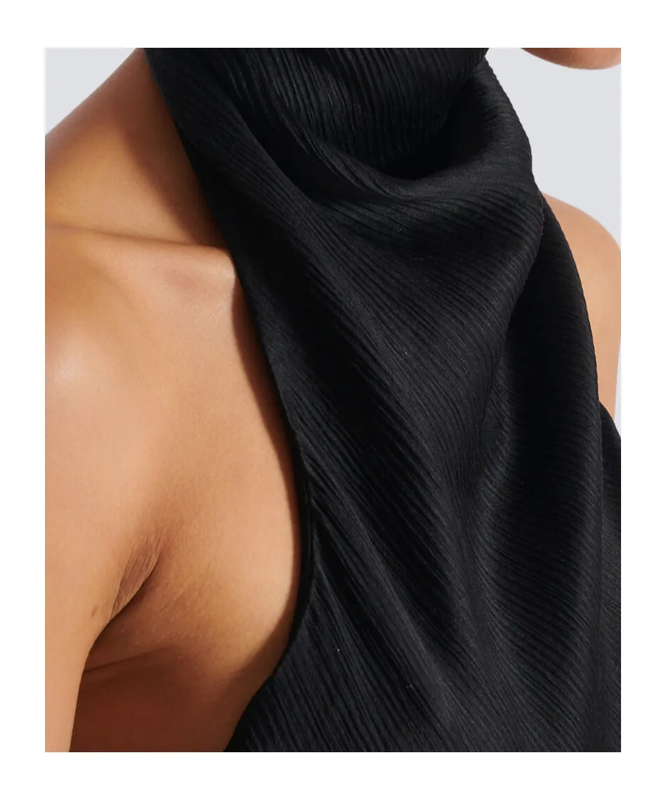 Backless Crepe Satin Top