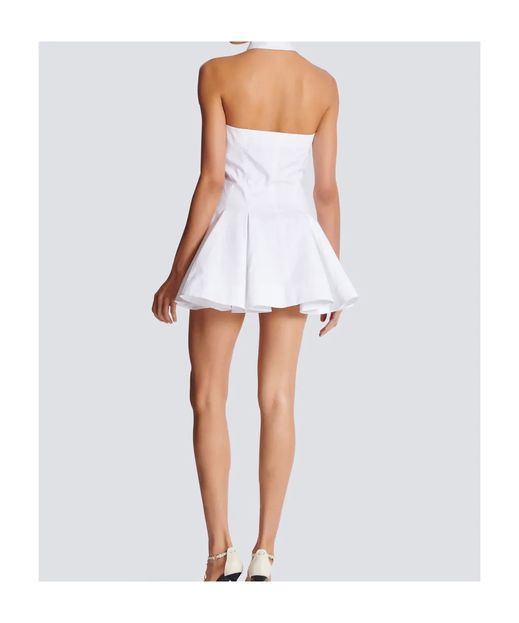 A-Line Backless Poplin Dress