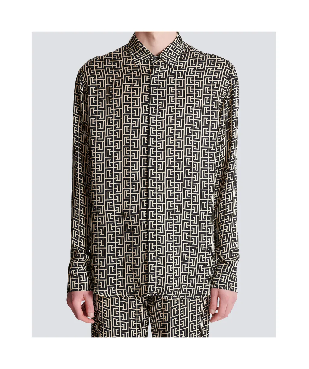 Monogram Patterned Buttoned Shirt