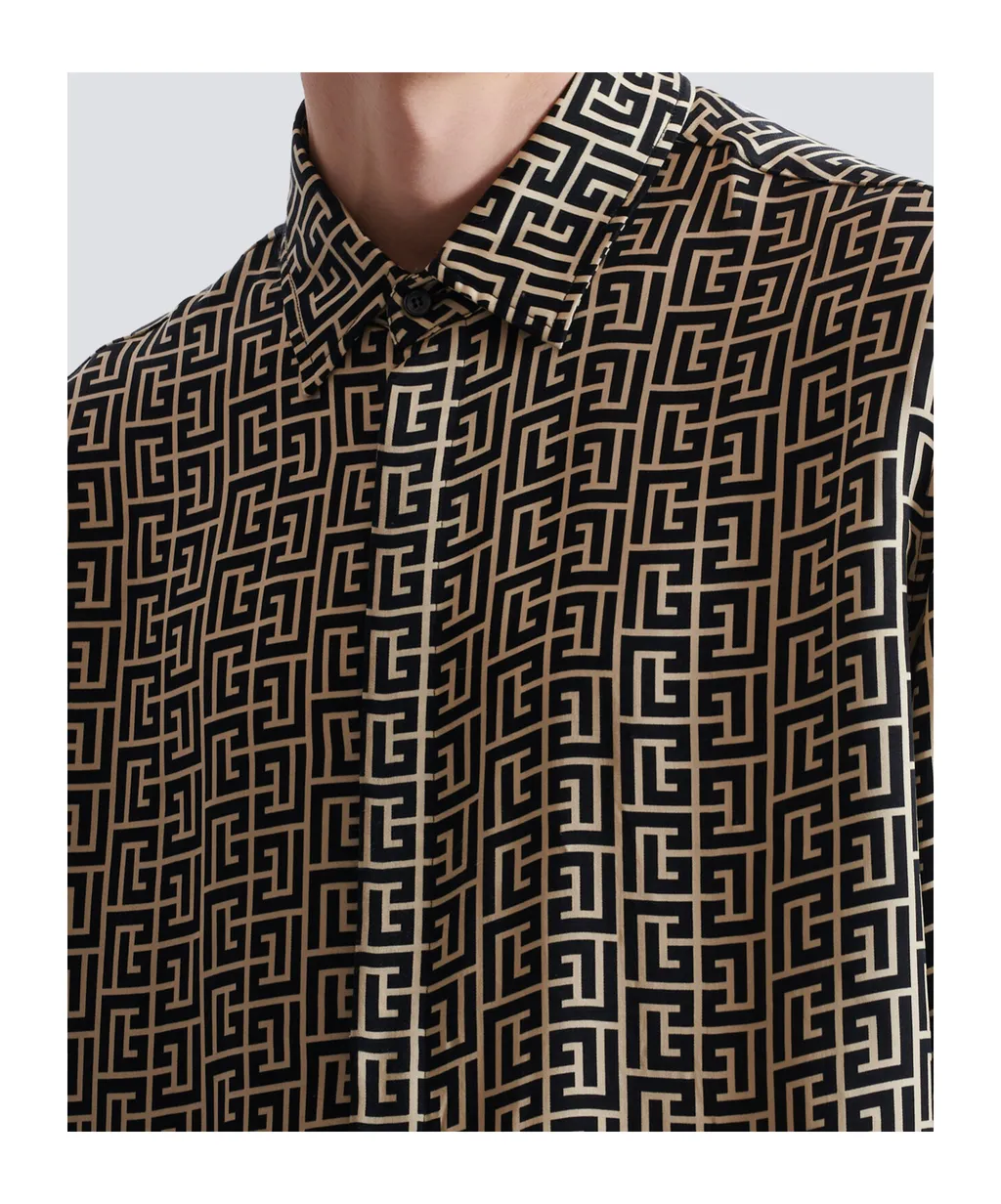 Monogram Patterned Buttoned Shirt