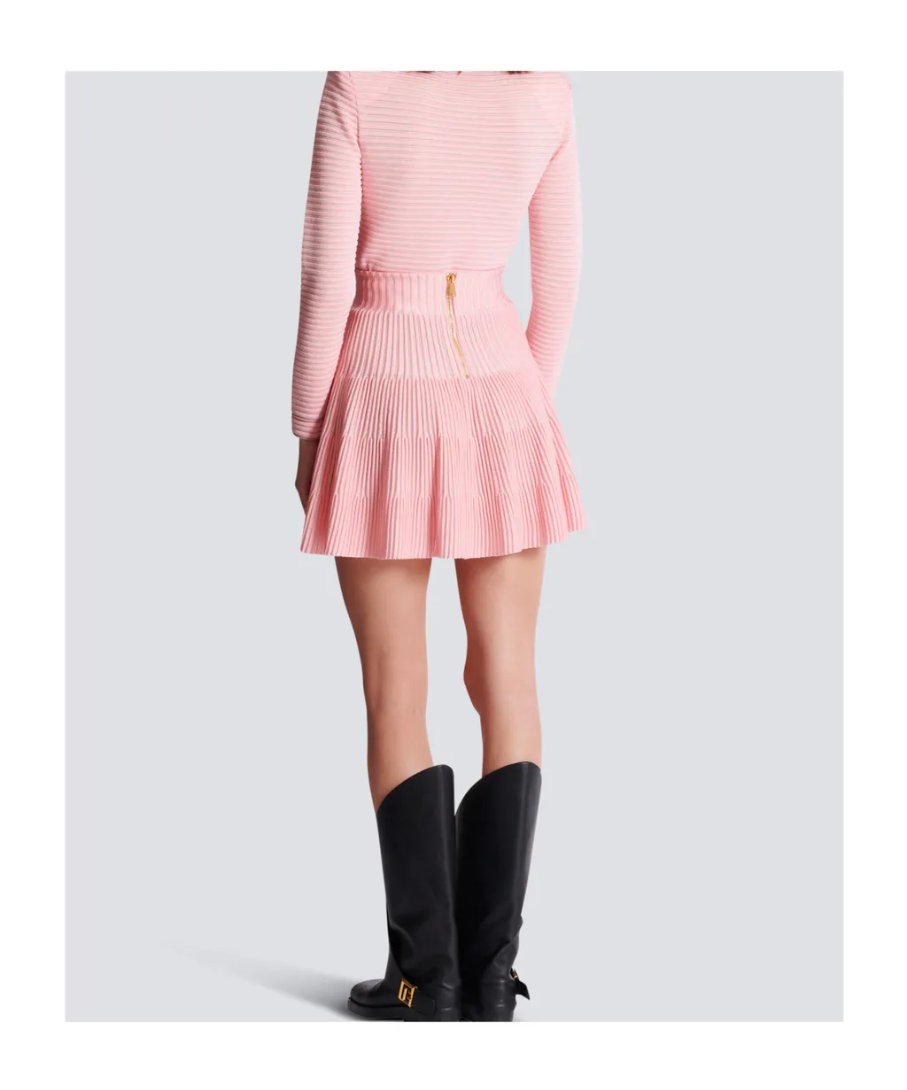 A-Line Textured Knit Skirt