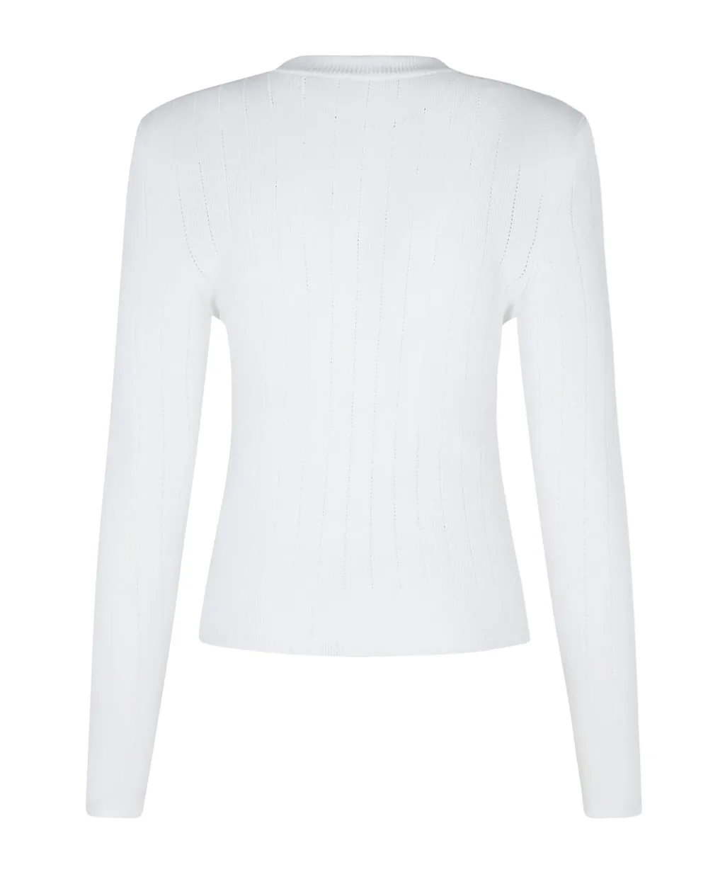 Button Embellished Knitted Jumper