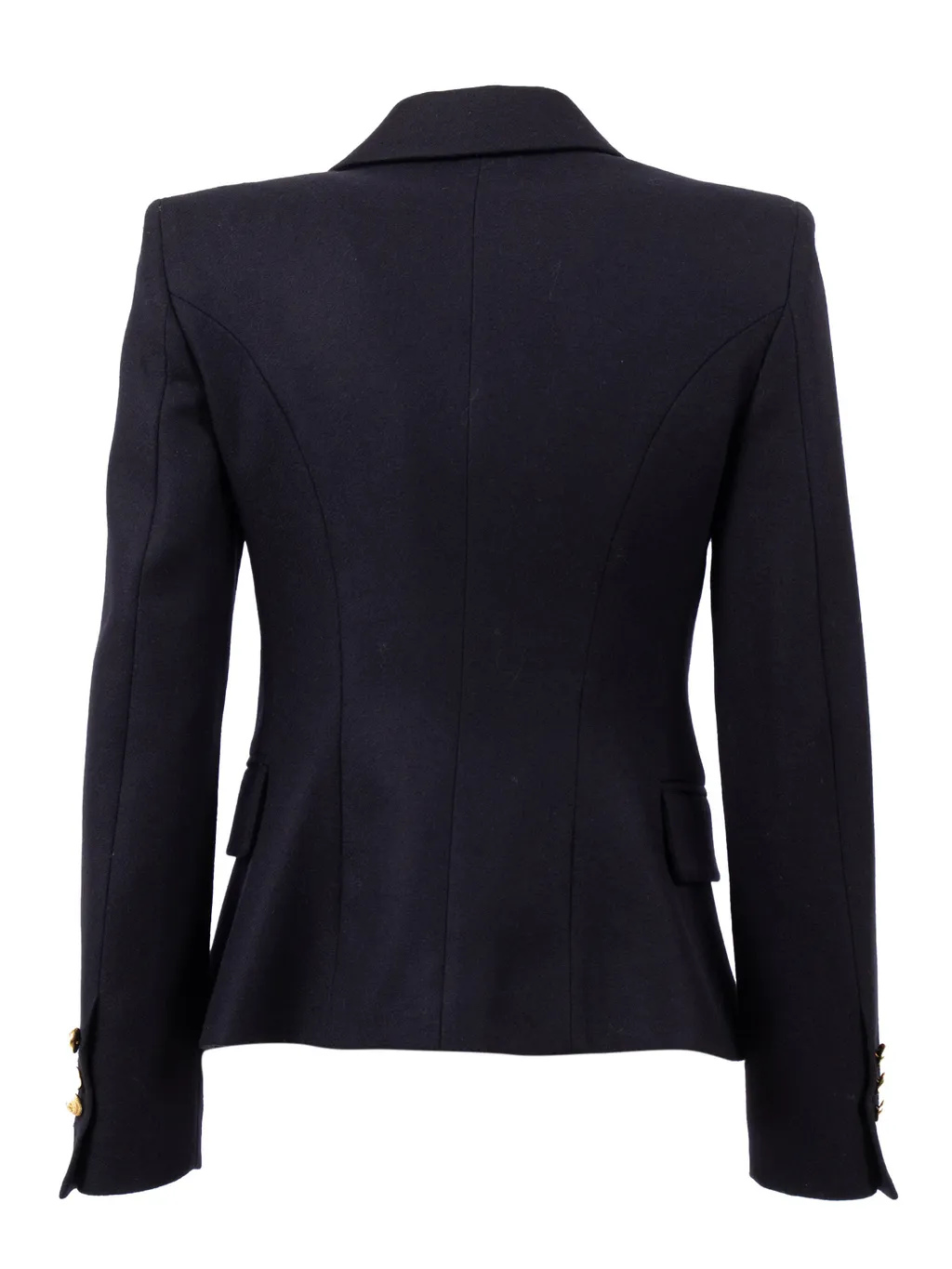 Gold-Button Double-Breasted Jacket