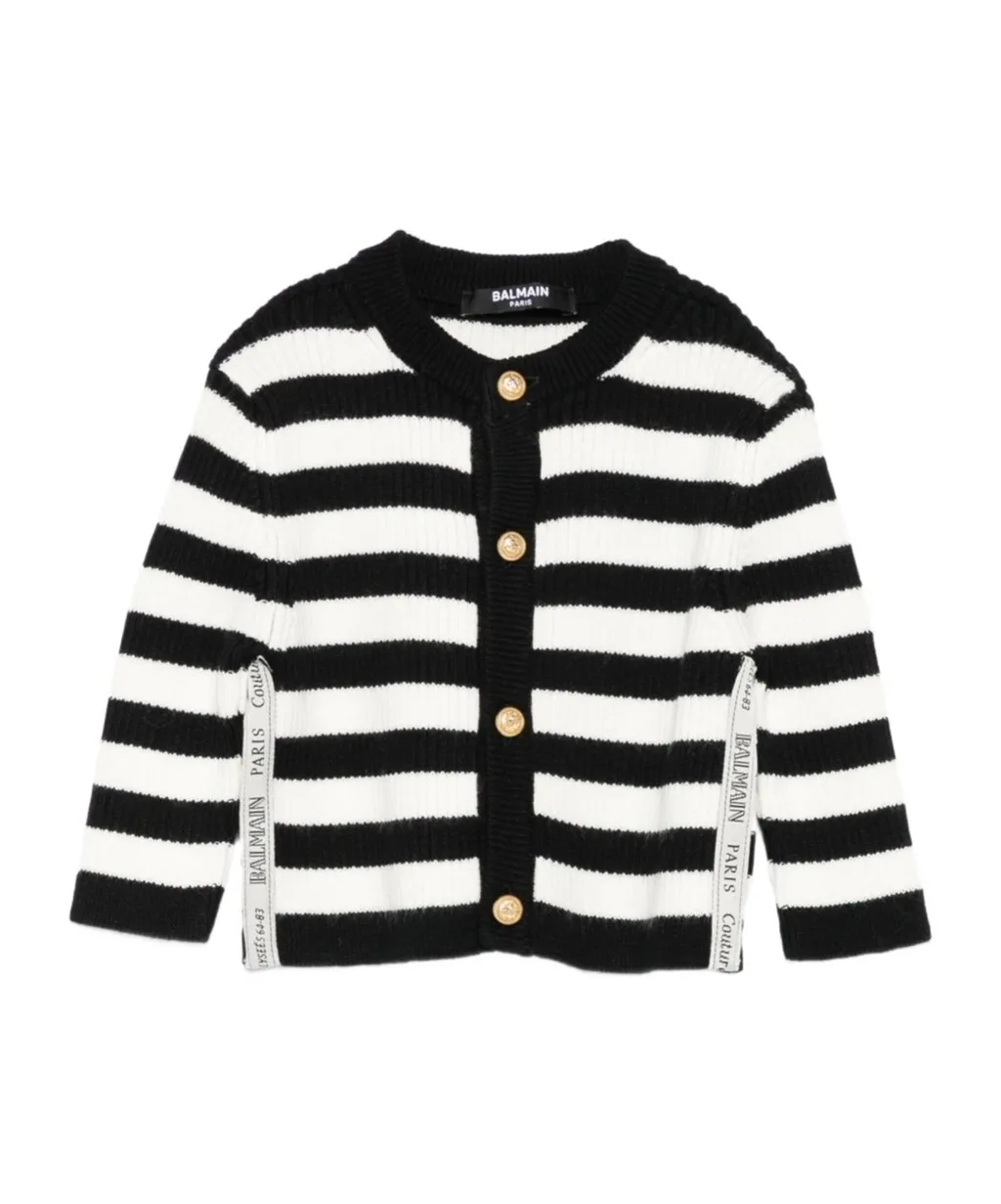Stripe-Detail Cardigan