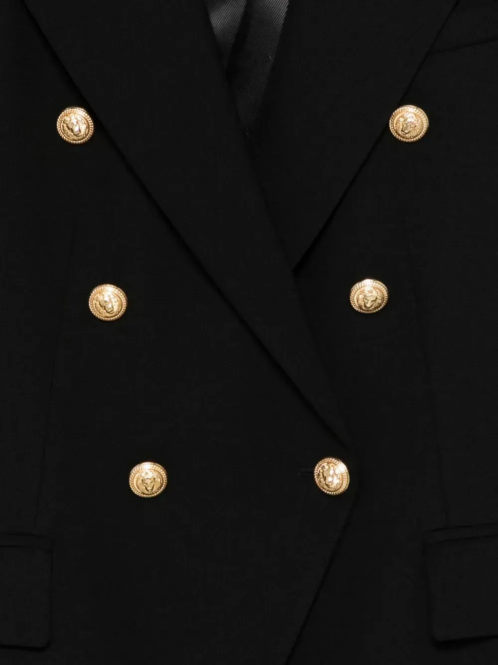 Double-Breasted Button-Detail Blazer