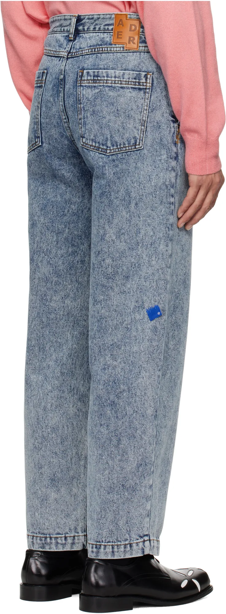 Denim Trousers With Belt Loops
