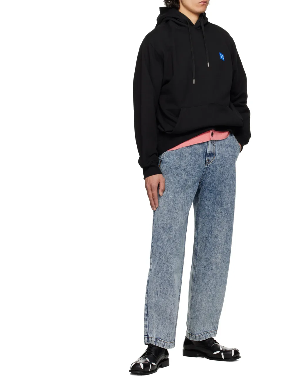 Denim Trousers With Belt Loops