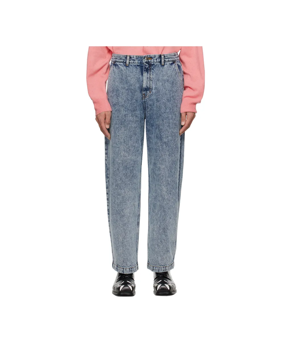 Denim Trousers With Belt Loops