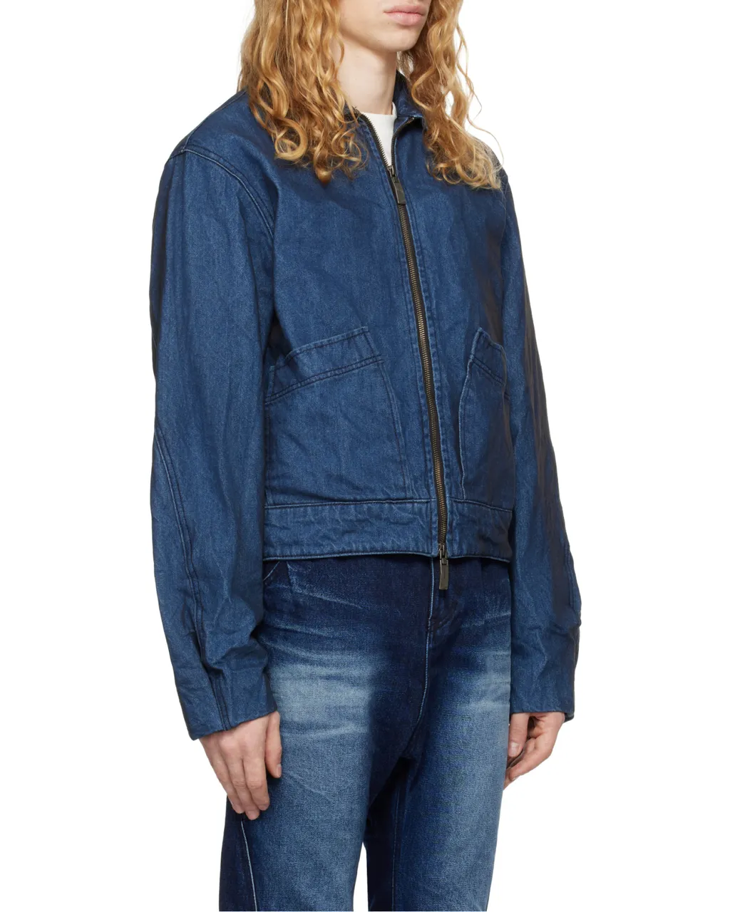 Zippered Denim Jacket