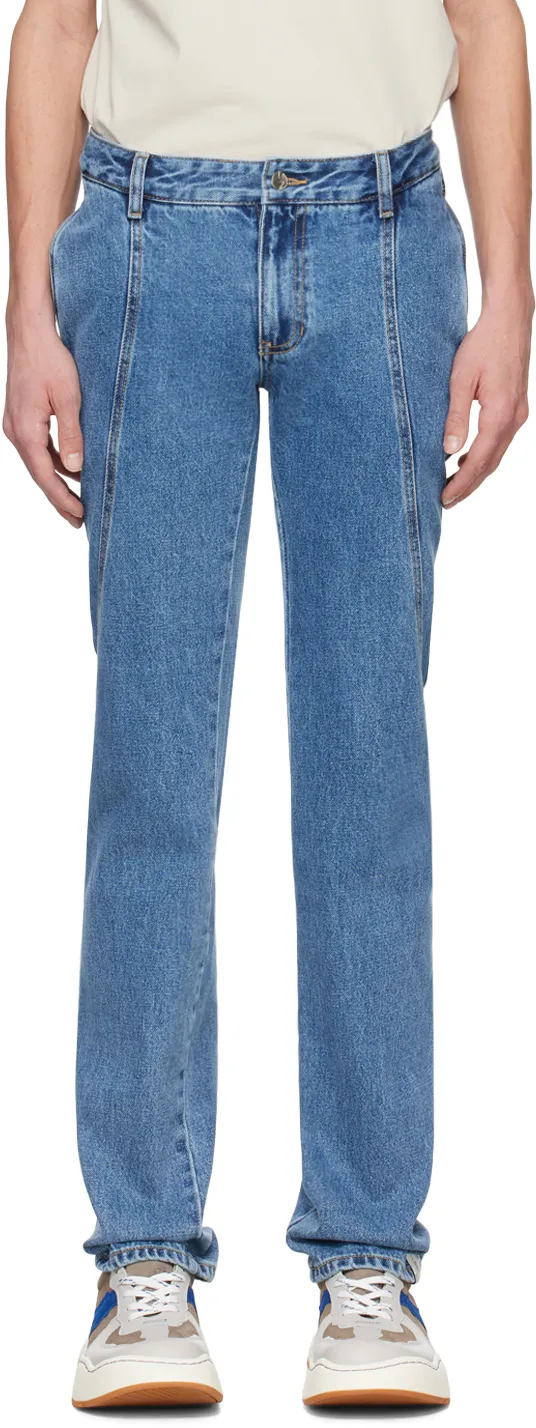 Stitched Belt-Loop Jeans