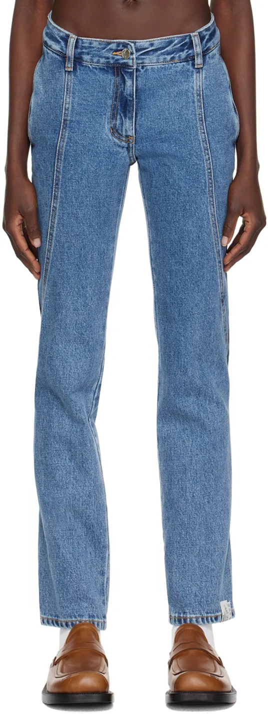Stitched Belt-Loop Jeans