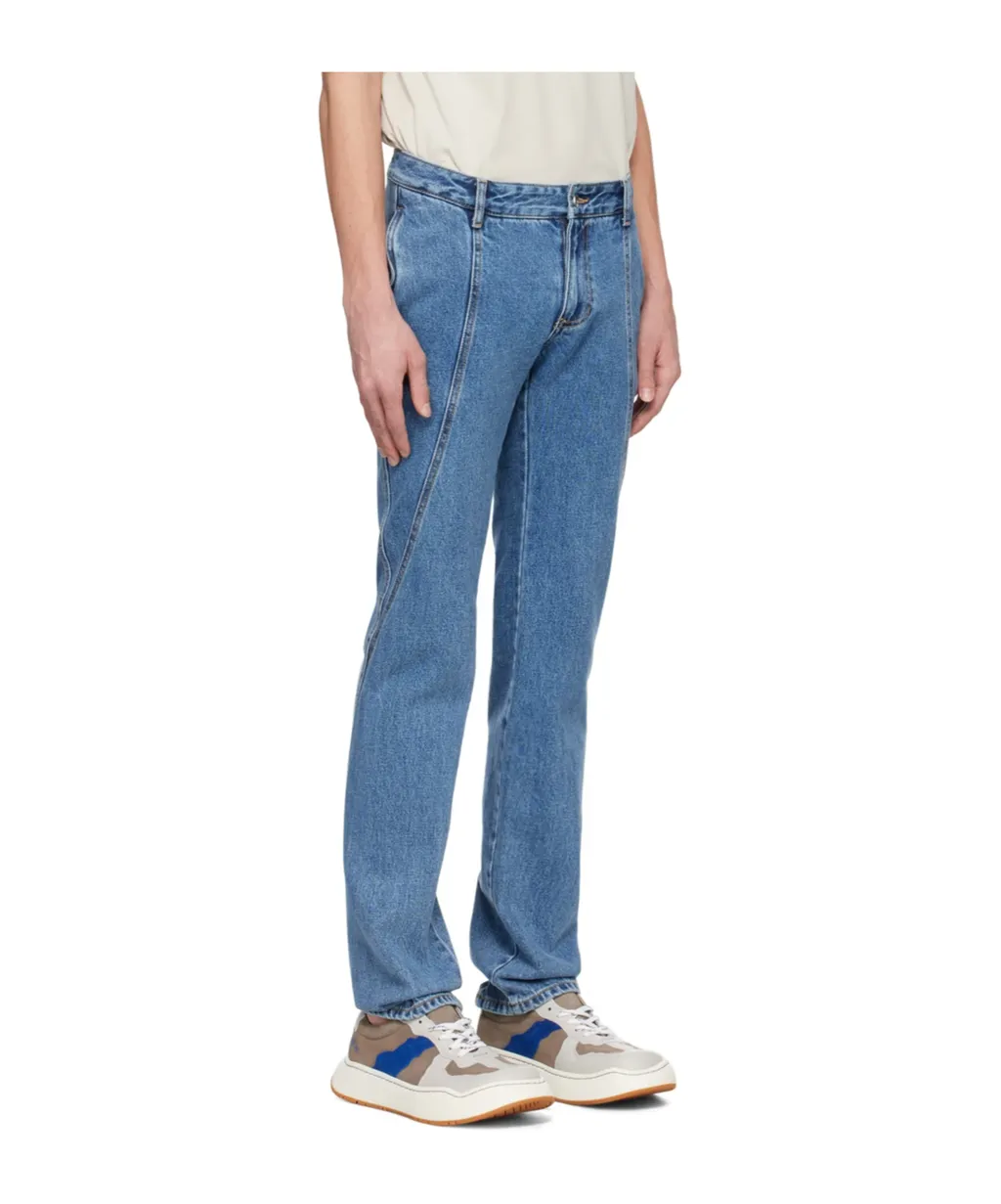 Stitched Belt-Loop Jeans